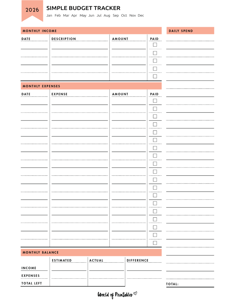 Simple Budget Tracker
