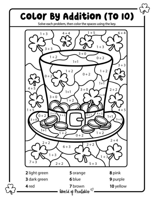 St Patricks Day color by number