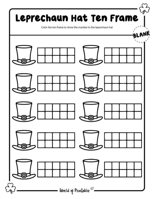 St Patricks Day make ten worksheets