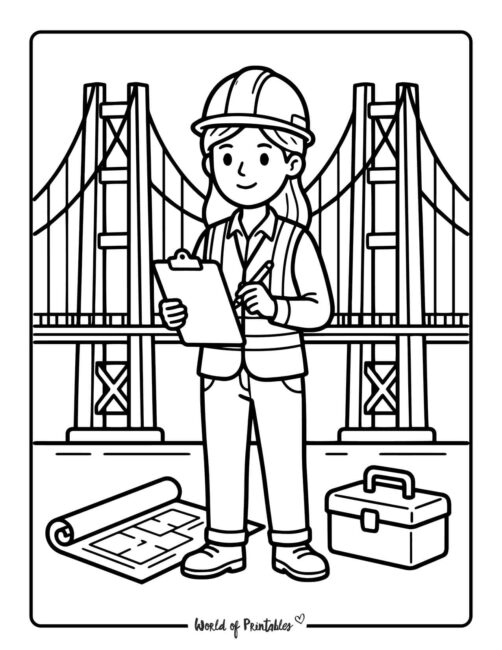 Women’s History Month Engineer Coloring Page