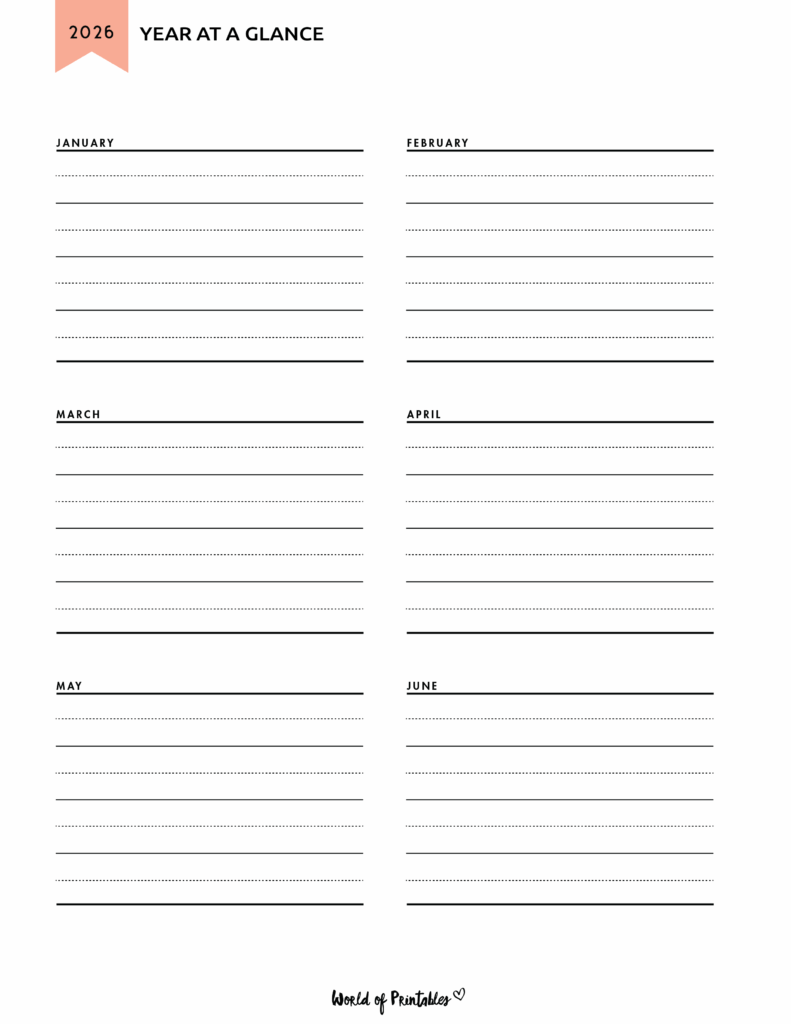 Year at a glance page 1