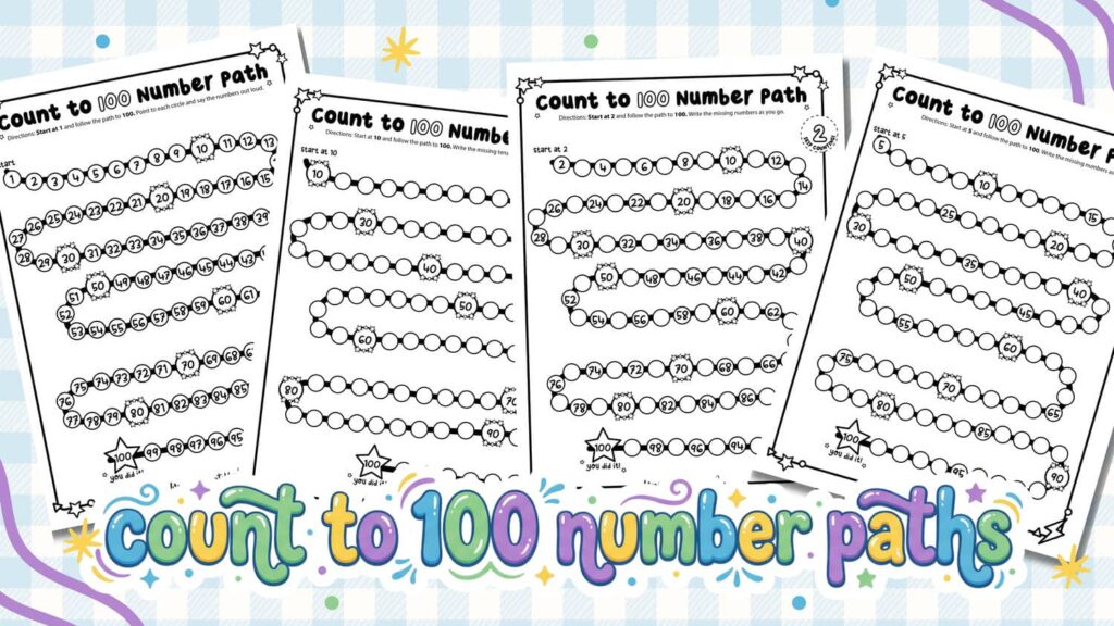 count to 100 number paths