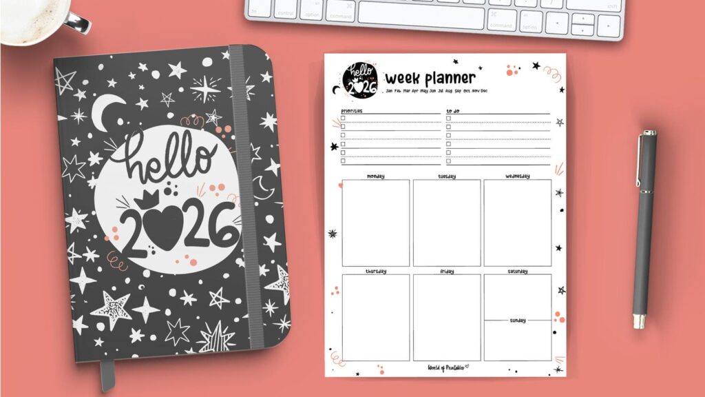 cute weekly planner 2026