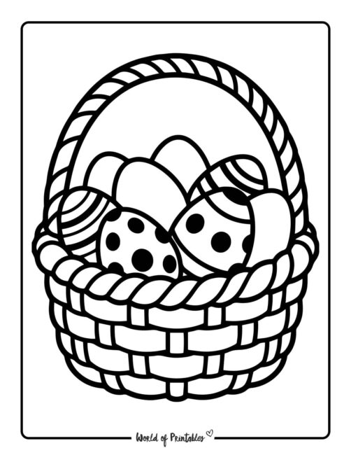 Basket of Eggs Easter Coloring Page-03