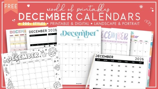 December Calendars 2026