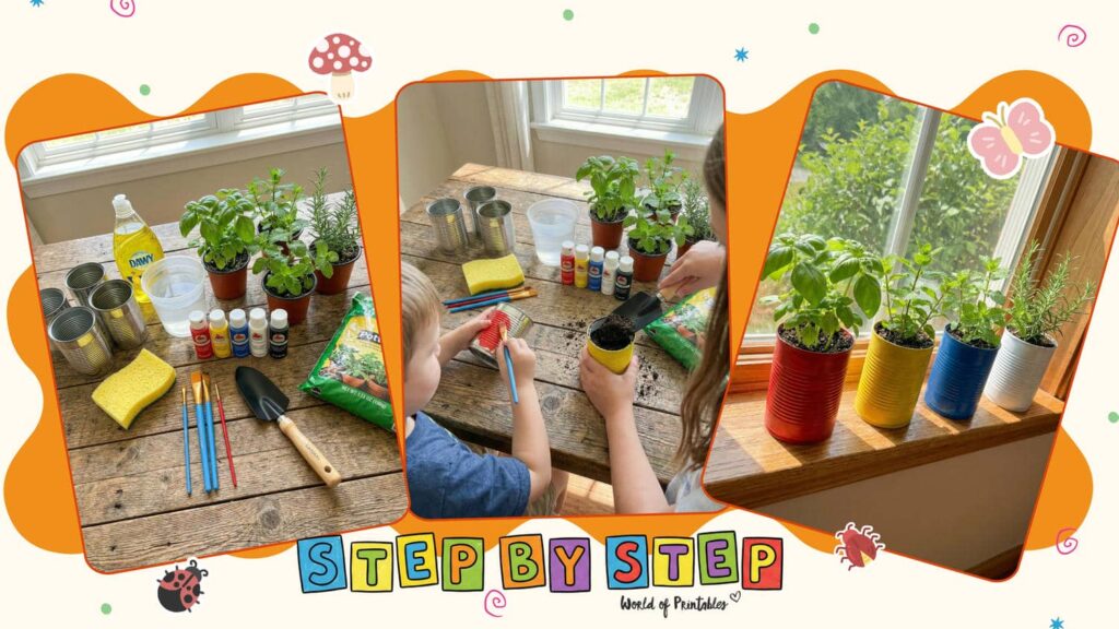 Easy Tin Can Planters Earth Day Crafts