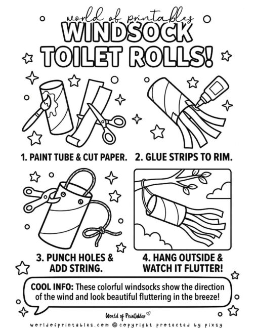 Fun Windsock Toilet Rolls Spring Crafts