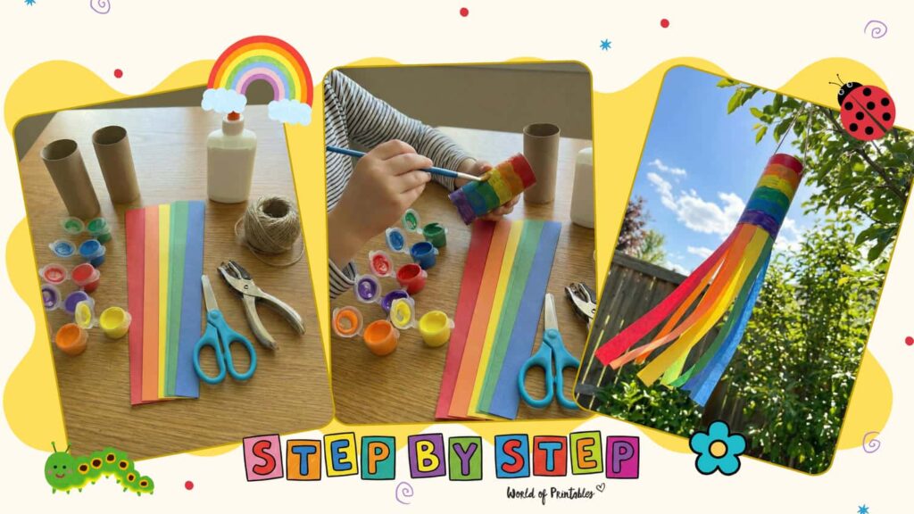 Fun Windsock Toilet Rolls Spring Crafts