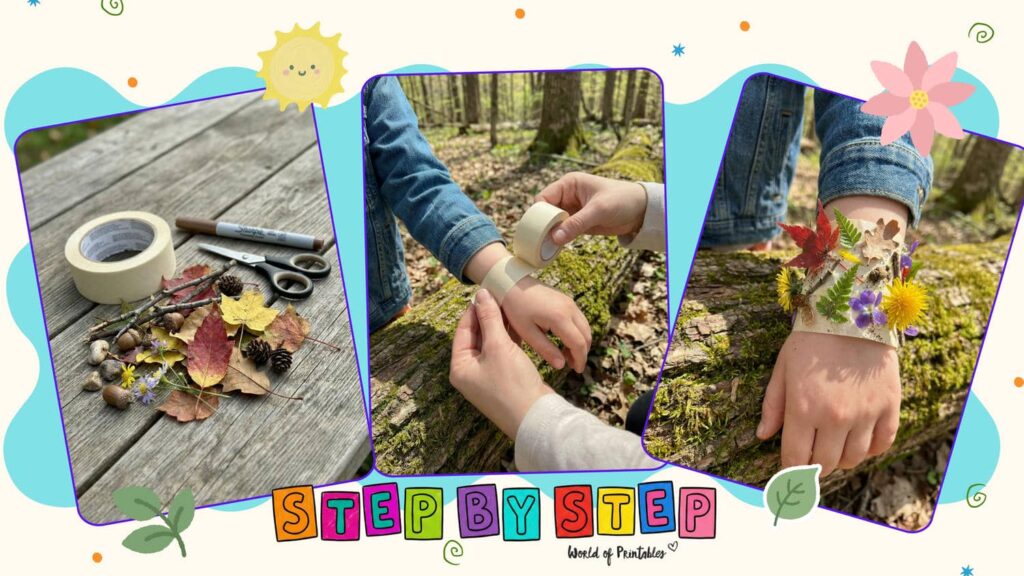 Nature Bracelet Earth Day Crafts For Toddlers