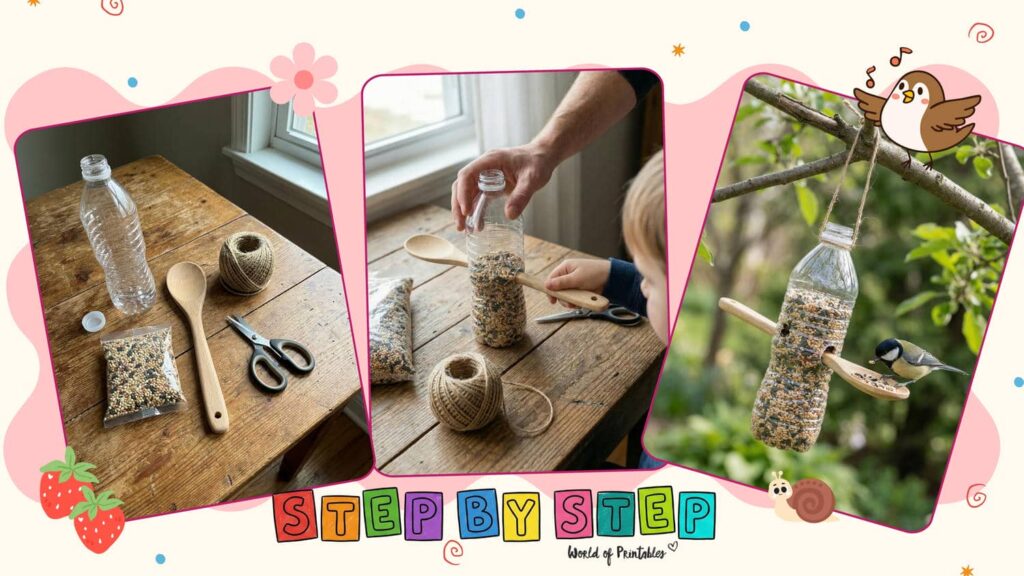 Plastic Bottle Bird Feeder Earth Day Crafts