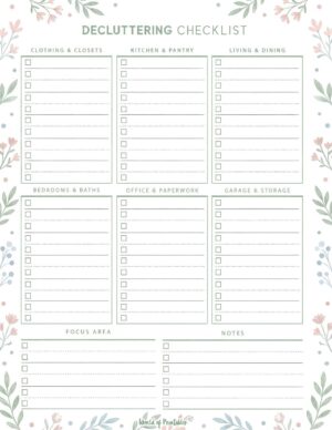 Wood Shop Declutter Checklist.pdf Declutter Checklist By Category (Free Printable) - World of Printables