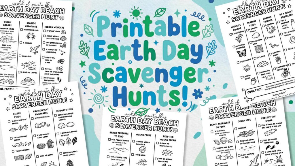 Printable Earth Day Scavenger Hunts