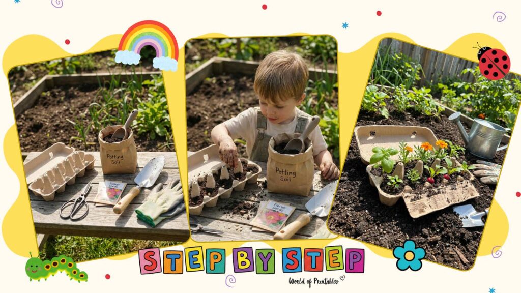 Simple Egg Carton Garden Earth Day Crafts