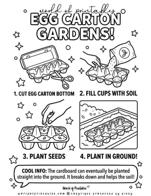 Simple Egg Carton Garden Earth Day Crafts