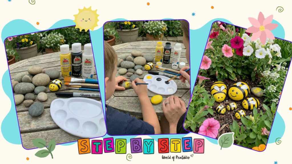 Simple Rock Bee Spring Crafts For Toddlers