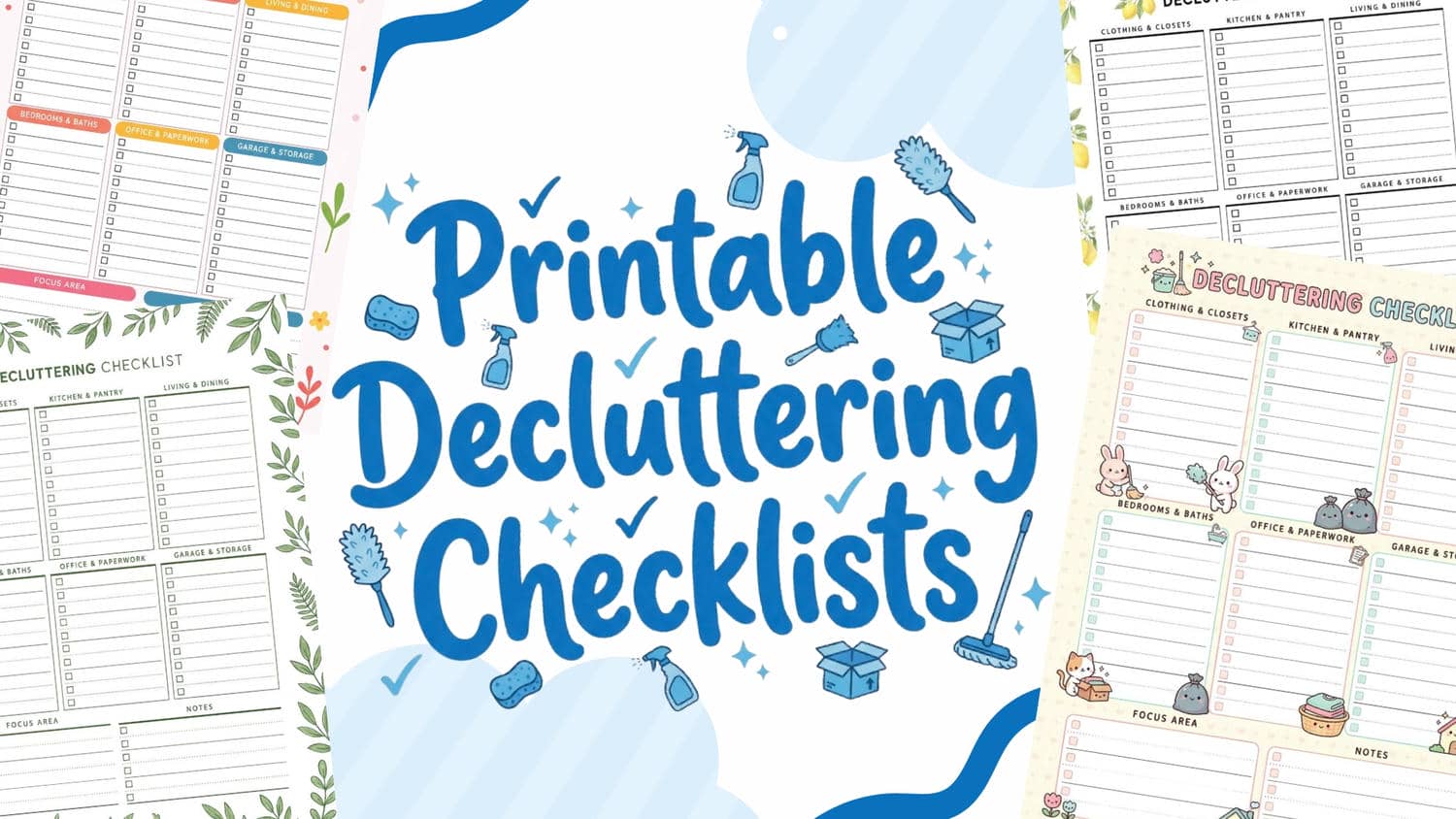 Declutter Checklist By Category (Free Printable) - World of Printables