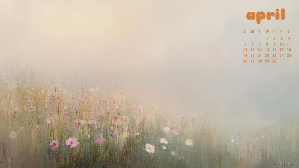 Beautiful Nature April 2026 Calendar Wallpapers for Desktop