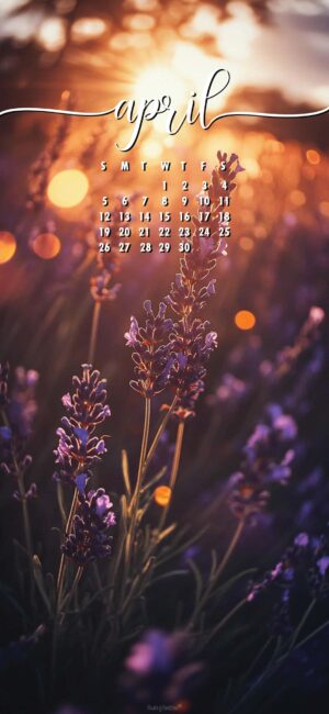 Beautiful Sunset April Calendar Wallpaper