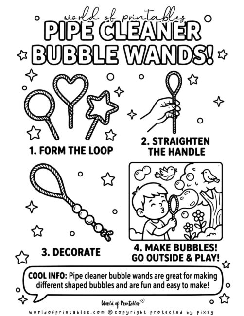 Bubble Wand Pipe Cleaner Crafts