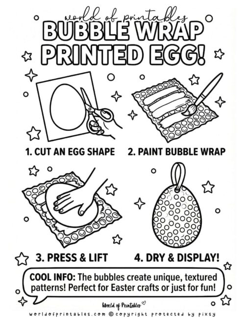 Bubble Wrap Printed Egg Easter Crafts