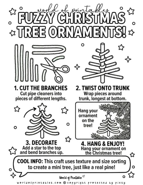 Christmas Tree Pipe Cleaner Crafts