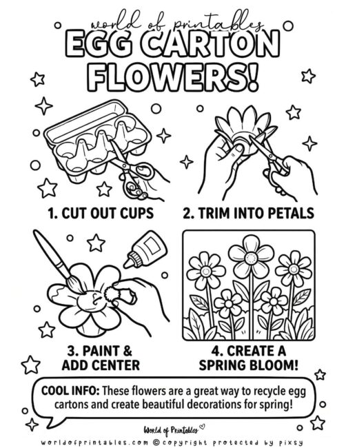 Egg Carton Flowers Easter Crafts For Kids