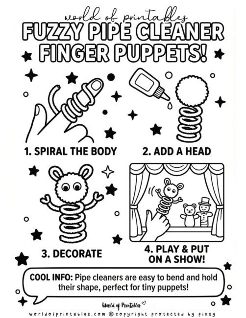 Finger Puppet Pipe Cleaner Crafts