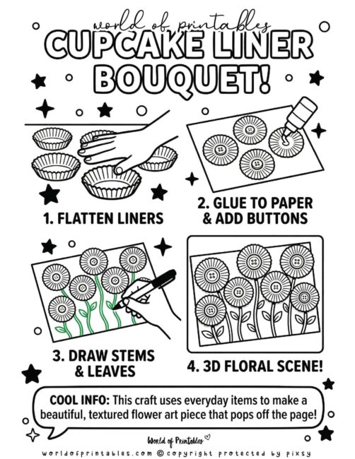 Fun Cupcake Liner Bouquet Mothers Day Crafts