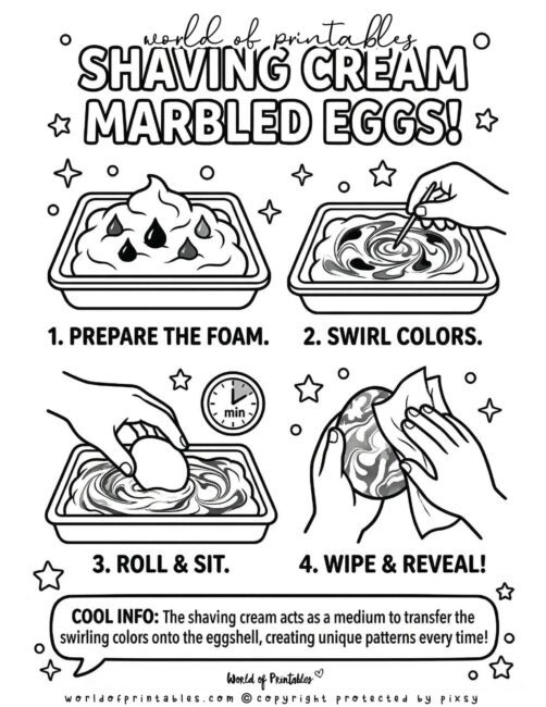 Fun Shaving Cream Marbled Eggs Easter Crafts
