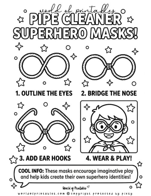 Mask Pipe Cleaner Crafts