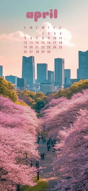 New York April Calendar Wallpaper