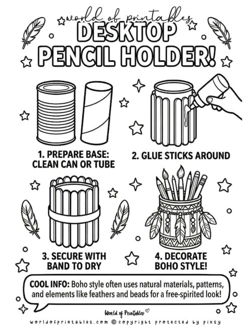 Pencil Holder popsicle stick crafts