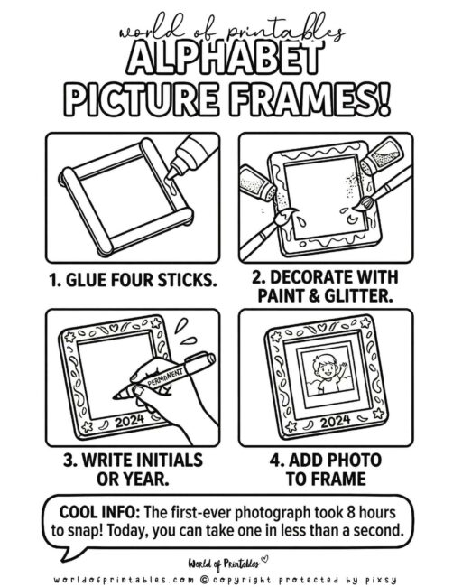 Picture Frame popsicle stick crafts