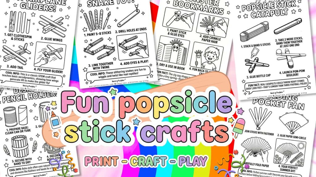 Popsicle Stick Craft Printables