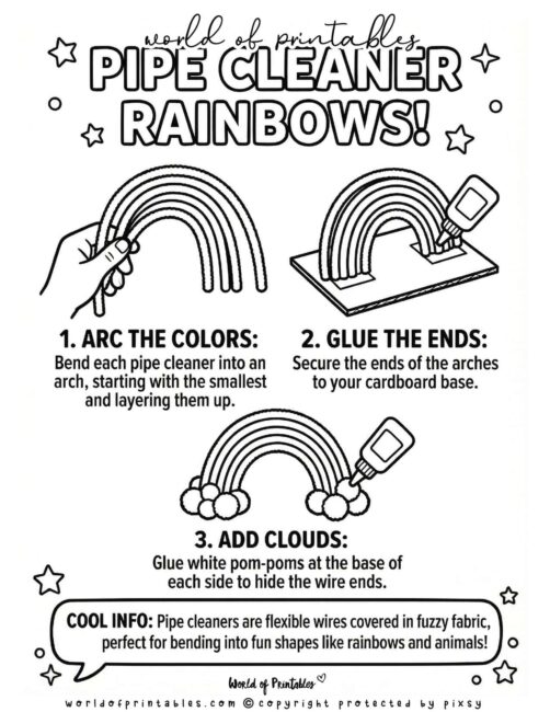 Rainbow Pipe Cleaner Crafts