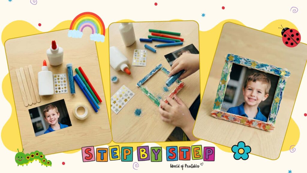 Simple Craft Stick Picture Frame Mothers Day Crafts