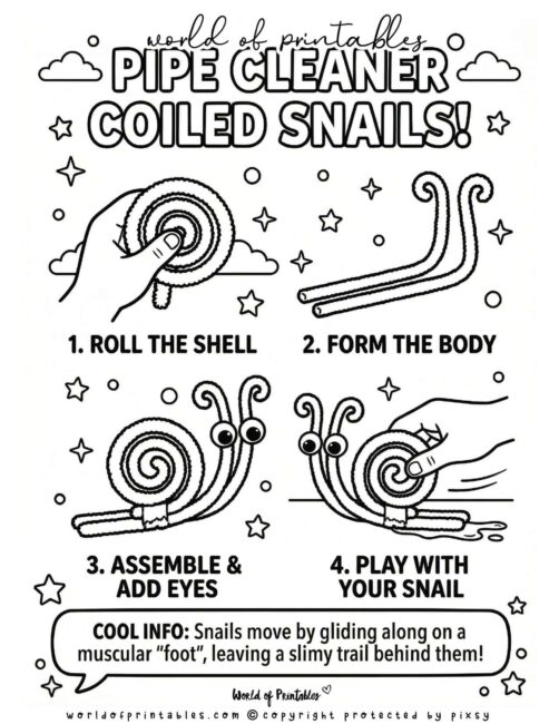 Snail Pipe Cleaner Crafts