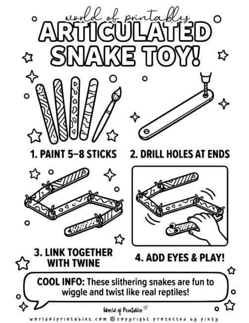 Snake Toy popsicle stick crafts