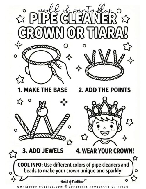 Tiara Pipe Cleaner Crafts