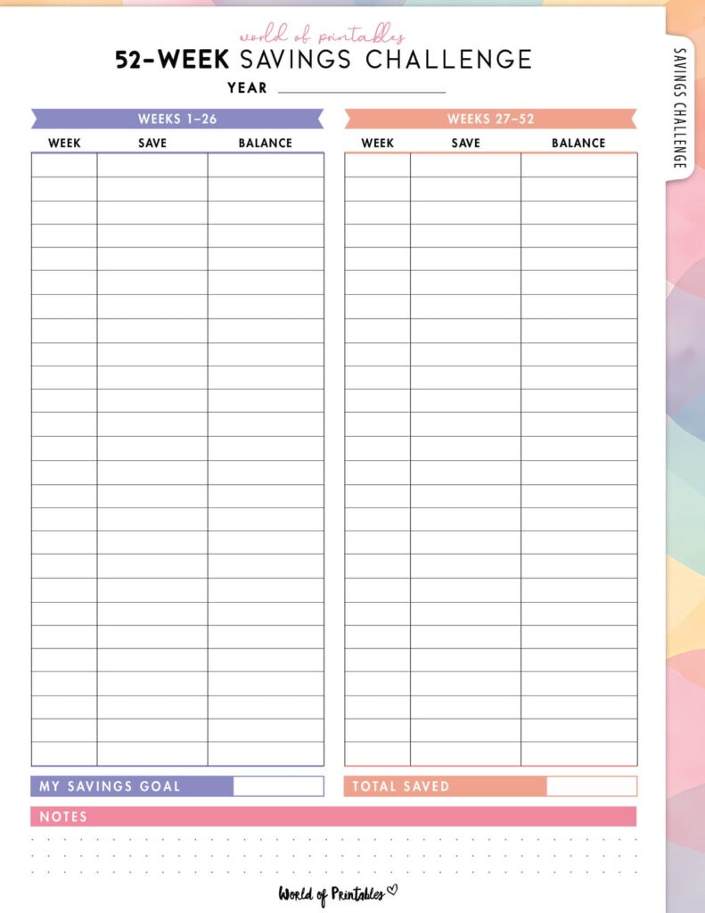 52-Week Savings Challenge-08