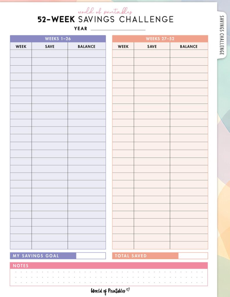 52-Week Savings Challenge-10