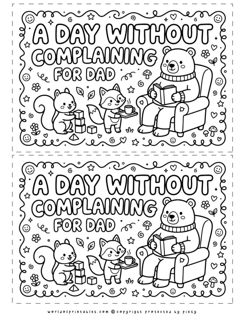 A Day Without Complaining Printable Father’s Day Coupons