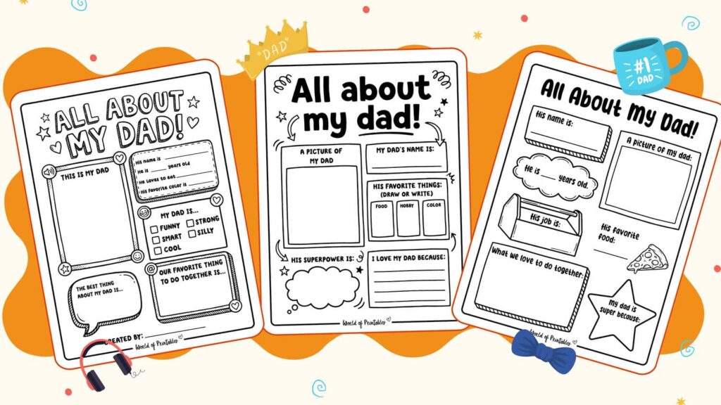 All about my dad Printable Worksheets