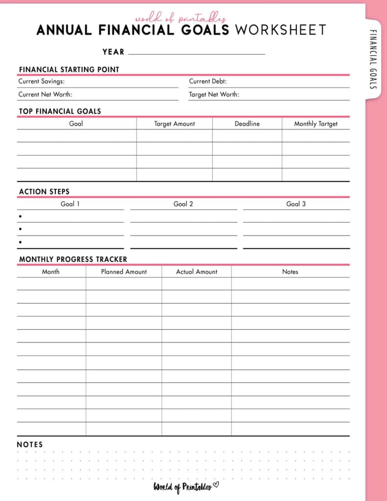 Annual Financial Goals Worksheet-05