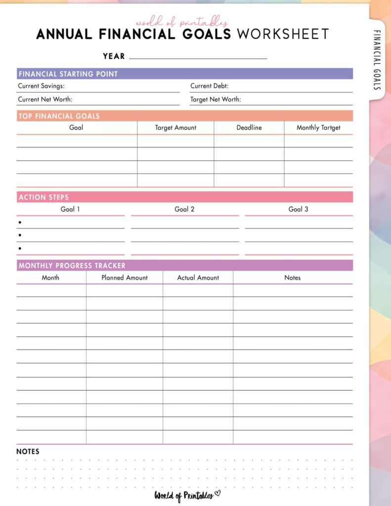 Annual Financial Goals Worksheet-08