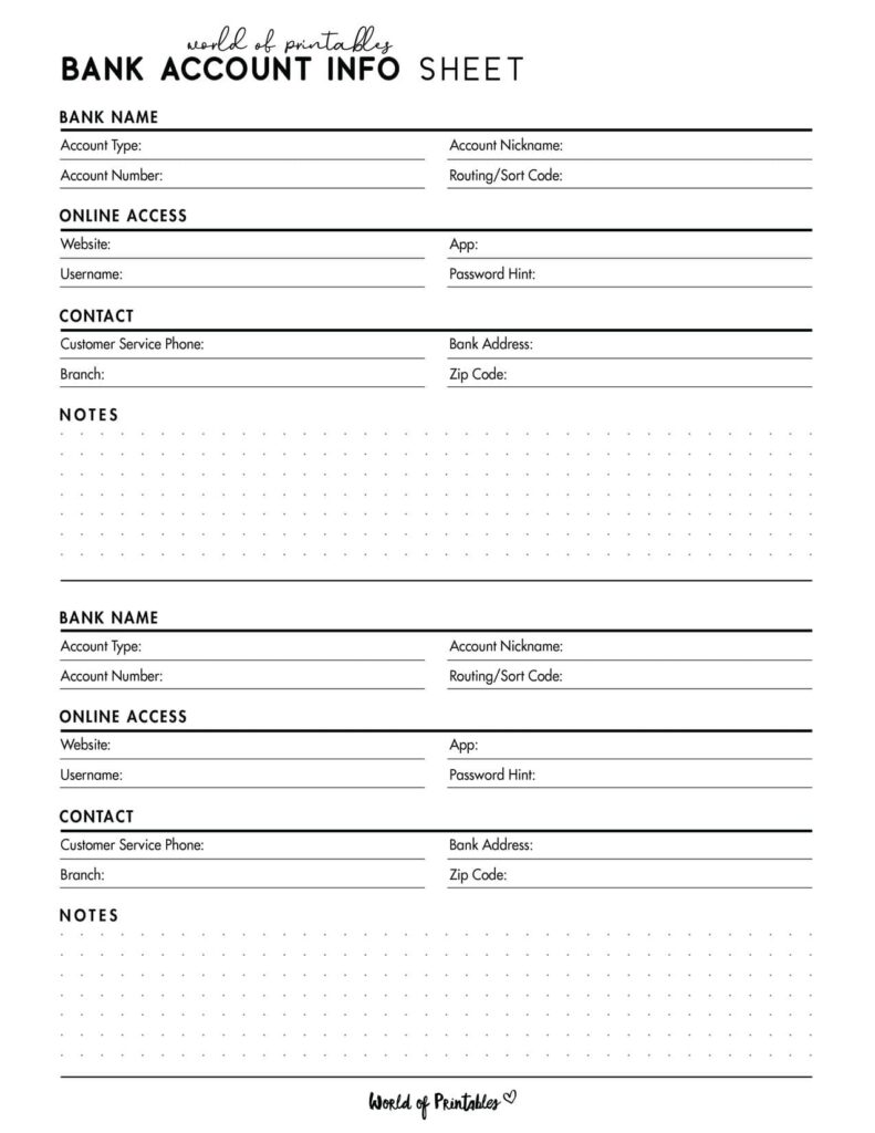 Bank Account Info Sheet-03