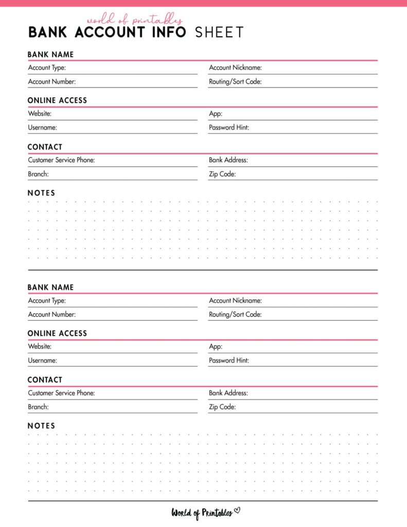 Bank Account Info Sheet-04