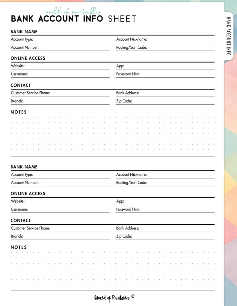 Bank Account Info Sheet-06