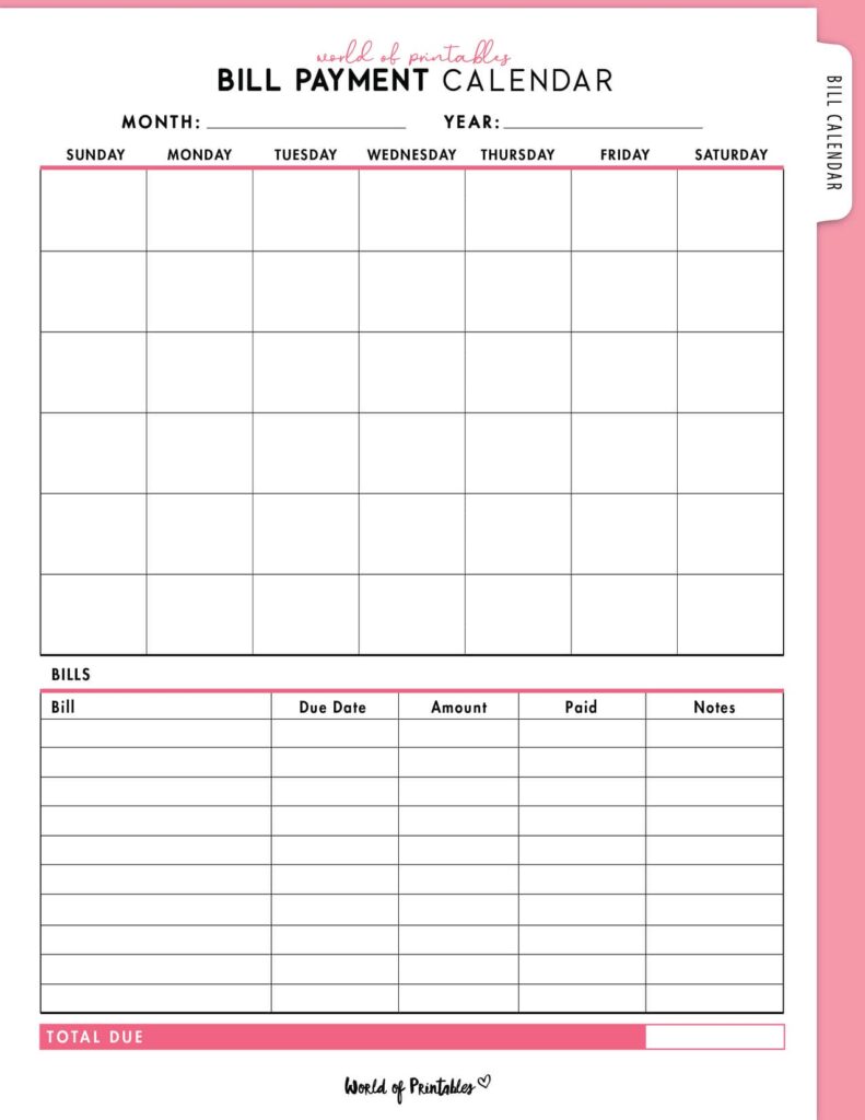 Bill Payment Calendar-05
