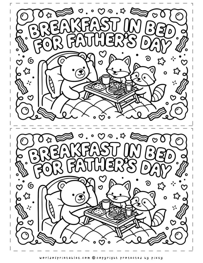 Breakfast in Bed Printable Father’s Day Coupons